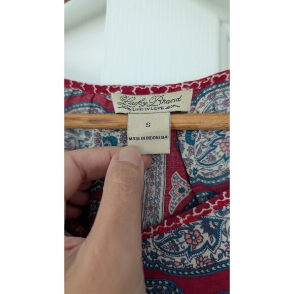Lucky Brand Boho Peasant Top - Picture 4 of 7
